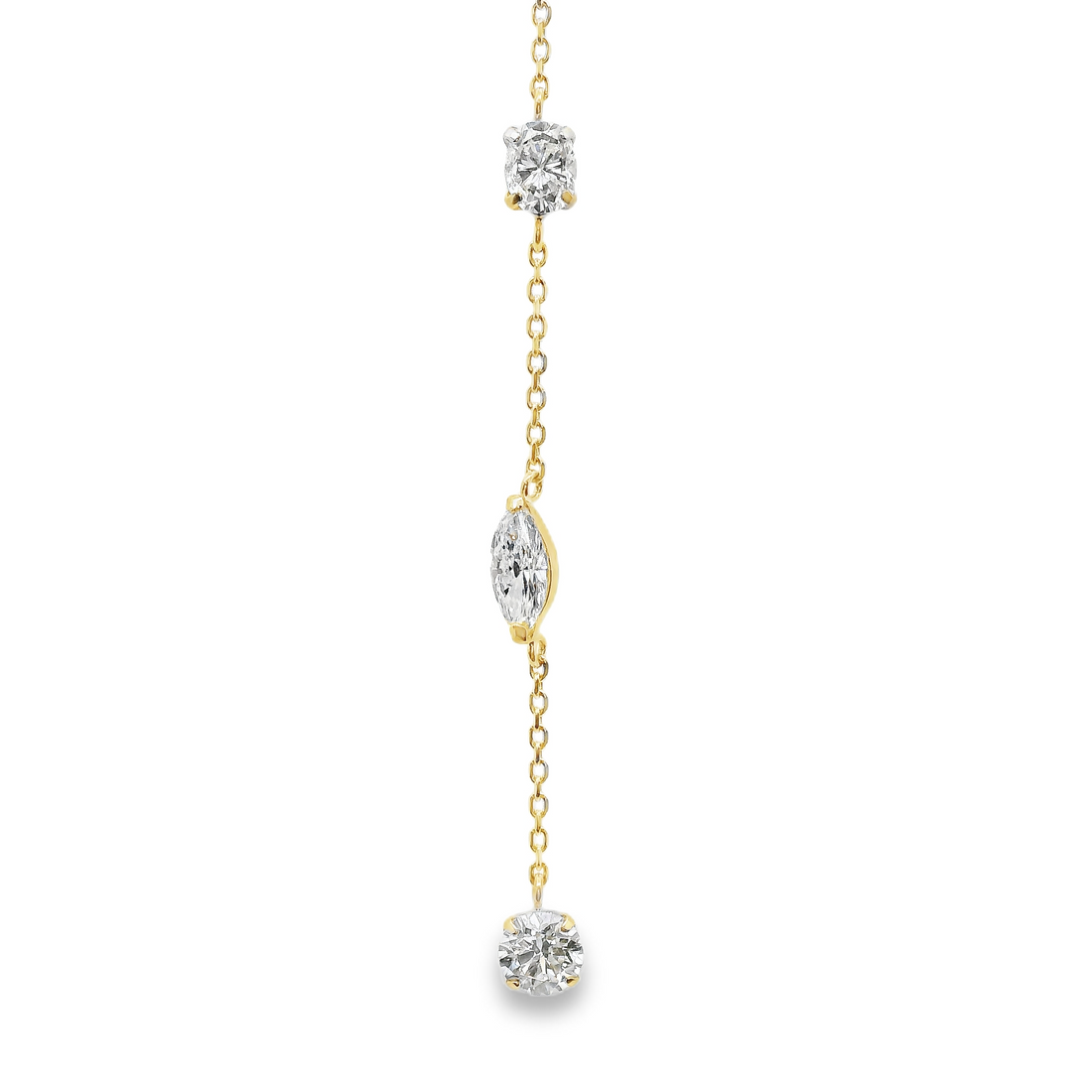 18kt Yellow Gold Natural Diamond Drop Pendant (0.85ct)