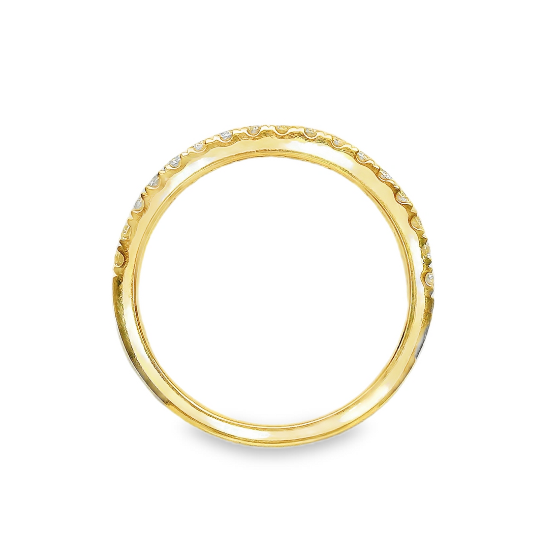 18kt Yellow Gold Natural Round Diamond Wedding Ring (.36ct)