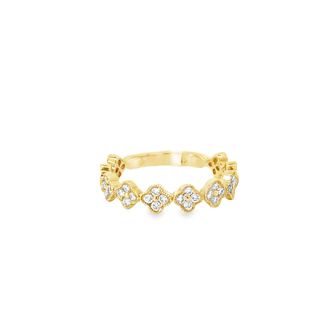 18kt Yellow Gold Diamond Geometric Wedding Ring (0.43ct)