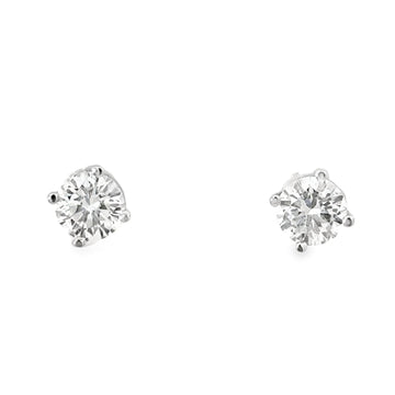 14kt White Gold Lab-Grown Diamond Stud Earrings (.90ct)