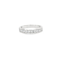 18K White Gold Natural Round Diamond Wedding Ring (.67ct)