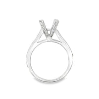 18kt White Gold Cathedral Natural Diamonds Semi-Mount Ring (0.43ct)