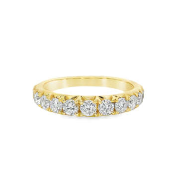 18kt White Gold Diamond French Pave Wedding Ring (0.79ct)