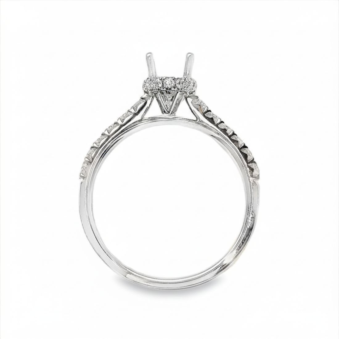 18kt White Gold Lab-Grown Round Diamond Semi-Mount Ring (.36ct)