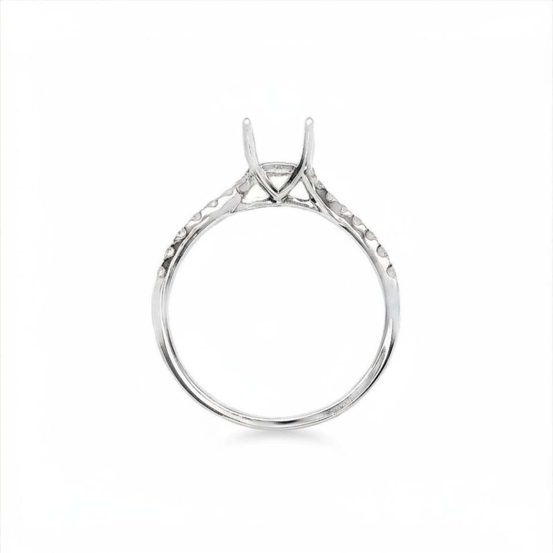 18kt White Gold Full-Cut Diamond Semi-Mount Ring (.23ct)