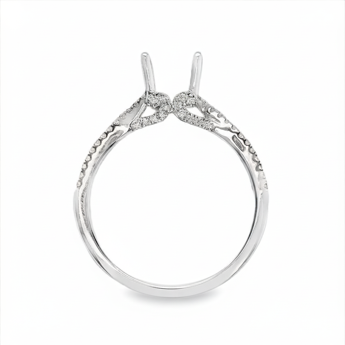 18kt White Gold Full-Cut Diamond Semi-Mount Ring (.44ct)