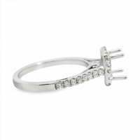18kt White Gold Full-Cut Diamond Halo Semi-Mount Ring (.37ct)