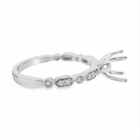18kt White Gold Full-Cut Diamond Semi-Mount Ring (.13ct)