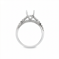 18kt White Gold Full-Cut Diamond Semi-Mount Ring (.35ct)