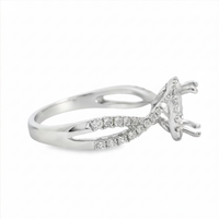 18kt White Gold Full-Cut Diamond Halo Semi-Mount Ring (.38ct)