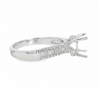 18kt White Gold Full-Cut Diamond Semi-Mount Ring (.44ct)