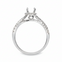 18kt White Gold Full-Cut Diamond Halo Semi-Mount Ring (.38ct)