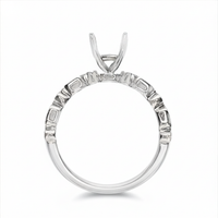 18kt White Gold Full-Cut Diamond Semi-Mount Ring (.13ct)