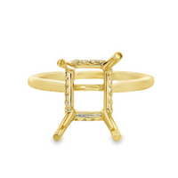 18kt Yellow Gold Natural Round Diamond Semi-Mount Ring (.11ct)