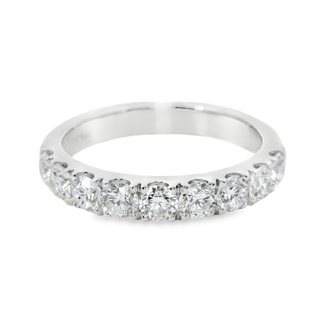 18kt White Gold Diamond Shared Prong Wedding Ring (1.01ct)