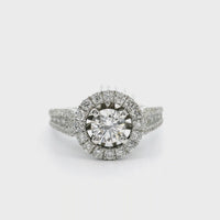 18kt White Gold Lab-Grown Round Diamond Engagement Ring (1.25ct)
