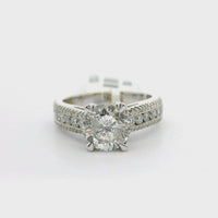 18kt White Gold Natural Round Diamond Engagement Ring (2.64ct)