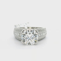 18kt White Gold Lab-Grown Round Diamond Engagement Ring (3.77ct)