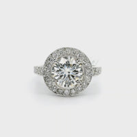 18kt White Gold Lab-Grown Round Diamond Engagement Ring (2.16ct)
