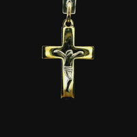 18kt Two-Tone Italian Made Crucifix Pendant (1.41g)