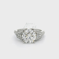 18kt White Gold Natural Round Brilliant Diamond Engagement Ring (2.73ct)