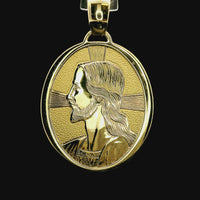 18kt Yellow Gold Italian Made Christ Head Pendant (3.23g)