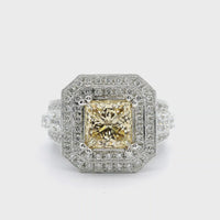 18kt White Gold Lab-Grown Princess Diamond Engagement Ring (4.41ct)