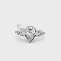 18kt White Gold Natural Pear Diamond Engagement Ring (1.62ct)