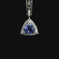 14kt White Gold Natural Diamond Halo Pendant (3.02ct)