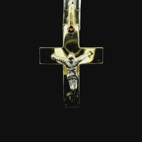 18kt Yellow Gold Italian Made 25mm Cross Pendant (2.27g)