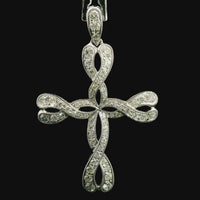 18kt White Gold Natural Diamond Free Form Pendant (0.29ct)