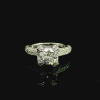 18kt White Gold Natural Round Diamond Engagement Ring (1.97ct)