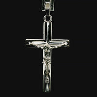 18kt White Gold 46mm Italian Made Crucifix Pendant (5.92g)