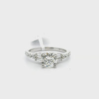 18kt White Gold Natural Round Diamond Engagement Ring (1.39ct)