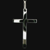 18kt White Gold Italian Made Cross Charm (1.46g)