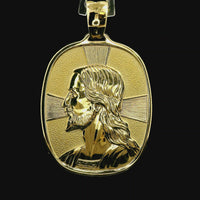 18kt Yellow Gold Italian Made Christ Medal (3.25g)