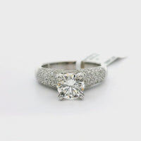 18kt White Gold Natural Round Brilliant Diamond Engagement Ring (1.60ct)