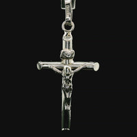 14kt White Gold Italian Made Crucifix Charm (1.9g)