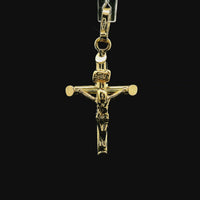 18kt Yellow Gold Italian Made Crucifix Charm (1.90g)
