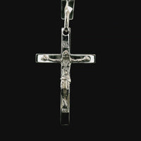 18kt White Gold Italian Made Crucifix Pendant (2.1g)