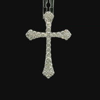 18kt White Gold Natural Diamond Cross Pendant (0.87ct)