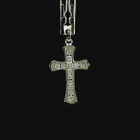 18kt White Gold Natural Diamond Cross Pendant (0.28ct)