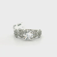 18kt White Gold Natural Round Diamond Engagement Ring (1.35ct)
