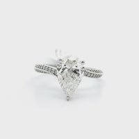 14kt White Gold Lab-Grown Pear Shaped Diamond Engagement Ring (1.89ct)