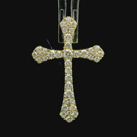 18kt Yellow Gold Natural Diamond Cross Pendant (0.86ct)