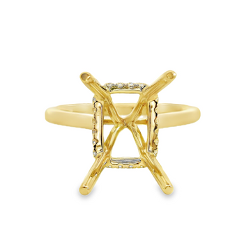 18kt Yellow Gold Diamond Semi-Mount Ring (.12ct)