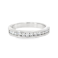 18k White Gold Natural Diamond Wedding Ring (.51ct)